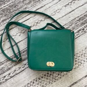 Green Leather Crossbody Bag